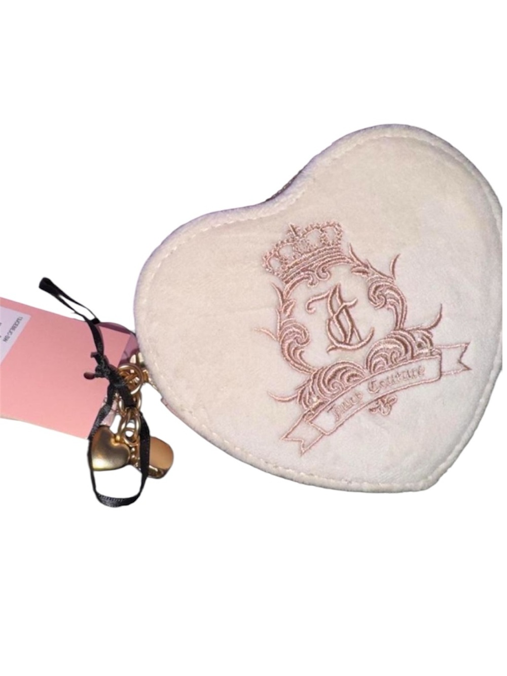 Juicy Couture  Off White Wristlet Coin Purse NWT Chic Everyday Wallet.